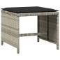 vidaXL 11-tlg. Garten-Essgruppe mit Kissen Hellgrau Poly Rattan vidaXL 11-tlg. Garten-Essgruppe mit Kissen Hellgrau Poly Rattan