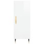 Highboard Hochglanz-Weiß 34,5x34x180 cm Holzwerkstoff Highboard Hochglanz-Weiß 34,5x34x180 cm Holzwerkstoff