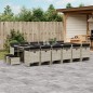 vidaXL 17-tlg. Garten-Essgruppe mit Kissen Hellgrau Poly Rattan vidaXL 17-tlg. Garten-Essgruppe mit Kissen Hellgrau Poly Rattan