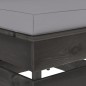 vidaXL Modulare Ottomane mit Kissen Grau Imprägniertes Holz vidaXL Modulare Ottomane mit Kissen Grau Imprägniertes Holz