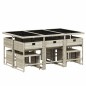 vidaXL 11-tlg. Garten-Essgruppe mit Kissen Hellgrau Poly Rattan vidaXL 11-tlg. Garten-Essgruppe mit Kissen Hellgrau Poly Rattan