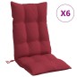 vidaXL Hochlehner-Auflagen 6 Stk. Weinrot Oxford-Gewebe vidaXL Hochlehner-Auflagen 6 Stk. Weinrot Oxford-Gewebe