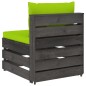 vidaXL Modulares Mittelsofa mit Kissen Grau Imprägniertes Holz vidaXL Modulares Mittelsofa mit Kissen Grau Imprägniertes Holz