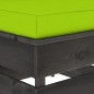 vidaXL Modulares Mittelsofa mit Kissen Grau Imprägniertes Holz vidaXL Modulares Mittelsofa mit Kissen Grau Imprägniertes Holz