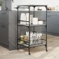 vidaXL Küchenwagen Grau Sonoma 60,5x50x105 cm Holzwerkstoff vidaXL Küchenwagen Grau Sonoma 60,5x50x105 cm Holzwerkstoff