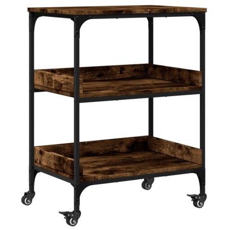 vidaXL Küchenwagen Räuchereiche 60x41x80,5 cm Holzwerkstoff