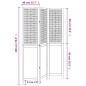 vidaXL 3-tlg. Raumteiler Dunkelbraun Massivholz Paulownia vidaXL 3-tlg. Raumteiler Dunkelbraun Massivholz Paulownia