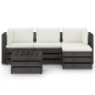 vidaXL 5-tlg. Garten-Lounge-Set mit Kissen Grau Imprägniertes Holz vidaXL 5-tlg. Garten-Lounge-Set mit Kissen Grau Imprägniertes Holz