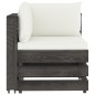 vidaXL 5-tlg. Garten-Lounge-Set mit Kissen Grau Imprägniertes Holz vidaXL 5-tlg. Garten-Lounge-Set mit Kissen Grau Imprägniertes Holz