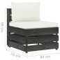 vidaXL 5-tlg. Garten-Lounge-Set mit Kissen Grau Imprägniertes Holz vidaXL 5-tlg. Garten-Lounge-Set mit Kissen Grau Imprägniertes Holz