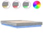 vidaXL Bettgestell mit LED Grau Sonoma-Eiche 120x200 cm vidaXL Bettgestell mit LED Grau Sonoma-Eiche 120x200 cm