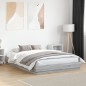 vidaXL Bettgestell mit LED Grau Sonoma-Eiche 120x200 cm vidaXL Bettgestell mit LED Grau Sonoma-Eiche 120x200 cm