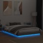 vidaXL Bettgestell mit LED Grau Sonoma-Eiche 120x200 cm vidaXL Bettgestell mit LED Grau Sonoma-Eiche 120x200 cm
