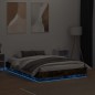 vidaXL Bettgestell mit LED Räuchereiche 140x190 cm vidaXL Bettgestell mit LED Räuchereiche 140x190 cm