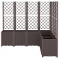 vidaXL Pflanzkübel mit Rankgitter Braun 160x160x140 cm PP vidaXL Pflanzkübel mit Rankgitter Braun 160x160x140 cm PP