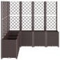 vidaXL Pflanzkübel mit Rankgitter Braun 160x160x140 cm PP vidaXL Pflanzkübel mit Rankgitter Braun 160x160x140 cm PP