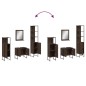 vidaXL 4-tlg. Badmöbel-Set Braun Eichen-Optik Holzwerkstoff vidaXL 4-tlg. Badmöbel-Set Braun Eichen-Optik Holzwerkstoff