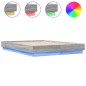 vidaXL Bettgestell mit LED Grau Sonoma-Eiche 120x190 cm vidaXL Bettgestell mit LED Grau Sonoma-Eiche 120x190 cm