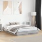 vidaXL Bettgestell mit LED Grau Sonoma-Eiche 120x190 cm vidaXL Bettgestell mit LED Grau Sonoma-Eiche 120x190 cm
