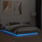 vidaXL Bettgestell mit LED Grau Sonoma-Eiche 120x190 cm vidaXL Bettgestell mit LED Grau Sonoma-Eiche 120x190 cm