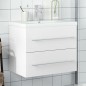 vidaXL Waschbeckenunterschrank mit Einbaubecken Weiß vidaXL Waschbeckenunterschrank mit Einbaubecken Weiß