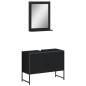 vidaXL 2-tlg. Badmöbel-Set Schwarz Holzwerkstoff vidaXL 2-tlg. Badmöbel-Set Schwarz Holzwerkstoff