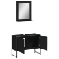 vidaXL 2-tlg. Badmöbel-Set Schwarz Holzwerkstoff vidaXL 2-tlg. Badmöbel-Set Schwarz Holzwerkstoff