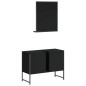 vidaXL 2-tlg. Badmöbel-Set Schwarz Holzwerkstoff vidaXL 2-tlg. Badmöbel-Set Schwarz Holzwerkstoff