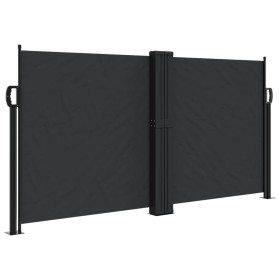 vidaXL Seitenmarkise Ausziehbar Schwarz 120x600 cm