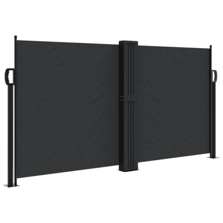 vidaXL Seitenmarkise Ausziehbar Schwarz 120x600 cm