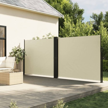 vidaXL Seitenmarkise Ausziehbar Creme 160x600 cm
