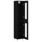 Highboard Schwarz 34,5x34x180 cm Holzwerkstoff Highboard Schwarz 34,5x34x180 cm Holzwerkstoff