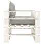 vidaXL Garten-Palettensofa mit Kissen in Taupe Holz vidaXL Garten-Palettensofa mit Kissen in Taupe Holz