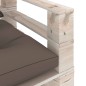 vidaXL Outdoor-Sofa Paletten mit Kissen in Taupe Kiefernholz vidaXL Outdoor-Sofa Paletten mit Kissen in Taupe Kiefernholz