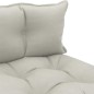 vidaXL Garten-Paletten-Mittelsofa mit Kissen in Taupe Holz vidaXL Garten-Paletten-Mittelsofa mit Kissen in Taupe Holz