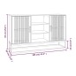 vidaXL Sideboard Schwarz 105x30x65 cm Holzwerkstoff vidaXL Sideboard Schwarz 105x30x65 cm Holzwerkstoff