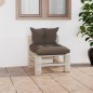vidaXL Outdoor-Mittelsofa Paletten mit Kissen Kiefernholz vidaXL Outdoor-Mittelsofa Paletten mit Kissen Kiefernholz