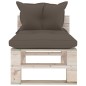vidaXL Outdoor-Mittelsofa Paletten mit Kissen Kiefernholz vidaXL Outdoor-Mittelsofa Paletten mit Kissen Kiefernholz