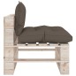 vidaXL Outdoor-Mittelsofa Paletten mit Kissen Kiefernholz vidaXL Outdoor-Mittelsofa Paletten mit Kissen Kiefernholz