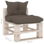 vidaXL Outdoor-Mittelsofa Paletten mit Kissen Kiefernholz vidaXL Outdoor-Mittelsofa Paletten mit Kissen Kiefernholz