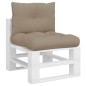 vidaXL Palettenkissen 2-tlg. Taupe Stoff vidaXL Palettenkissen 2-tlg. Taupe Stoff