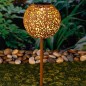 HI Garten-Kugelleuchte LED Solar 18 cm Metall Braun HI Garten-Kugelleuchte LED Solar 18 cm Metall Braun