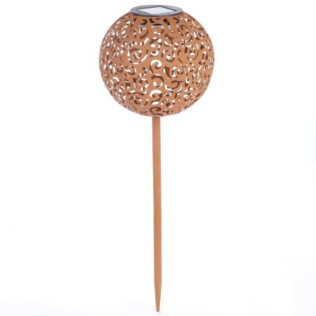 HI Garten-Kugelleuchte LED Solar 18 cm Metall Braun