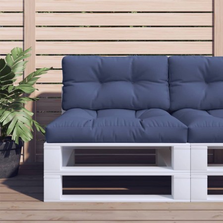 vidaXL Palettenkissen Marineblau 80x40x12 cm Stoff
