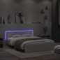 vidaXL Bettgestell mit Kopfteil und LED-Beleuchtung Weiß 150x200 cm vidaXL Bettgestell mit Kopfteil und LED-Beleuchtung Weiß 150x200 cm