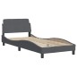vidaXL Bettgestell mit Kopfteil Dunkelgrau 90x190 cm Samt vidaXL Bettgestell mit Kopfteil Dunkelgrau 90x190 cm Samt