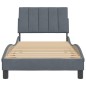 vidaXL Bettgestell mit Kopfteil Dunkelgrau 90x190 cm Samt vidaXL Bettgestell mit Kopfteil Dunkelgrau 90x190 cm Samt
