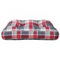 vidaXL Palettenkissen Rot Karomuster 60x60x12 cm Stoff vidaXL Palettenkissen Rot Karomuster 60x60x12 cm Stoff