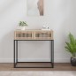 vidaXL Konsolentisch 80x30x75 cm Holzwerkstoff und Eisen vidaXL Konsolentisch 80x30x75 cm Holzwerkstoff und Eisen