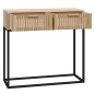 vidaXL Konsolentisch 80x30x75 cm Holzwerkstoff und Eisen vidaXL Konsolentisch 80x30x75 cm Holzwerkstoff und Eisen